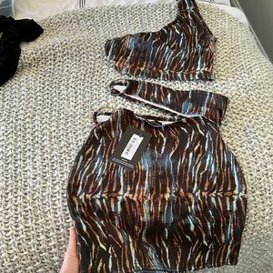 Crop top & mini skirt set